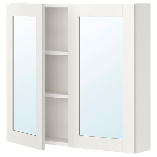 Навесной шкаф - ENHET IKEA/ЭНХЕТ ИКЕА, 80x15x75 см, белый