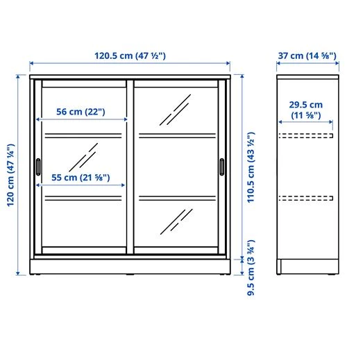 Шкаф - TONSTAD IKEA/ Т ОНСТАД ИКЕА, 121x37x120 см, дубовый шпон (изображение №3)