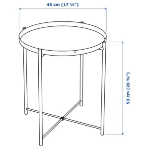 Стол сервировочный - IKEA GLADOM/ИКЕА ГЛАДОМ, 45х45х53 см, черный