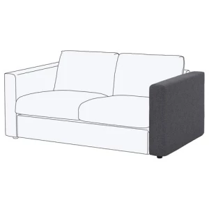Подлокотник для дивана - IKEA VIMLE, 93х68х15 см, серый, ВИМЛЕ ИКЕА