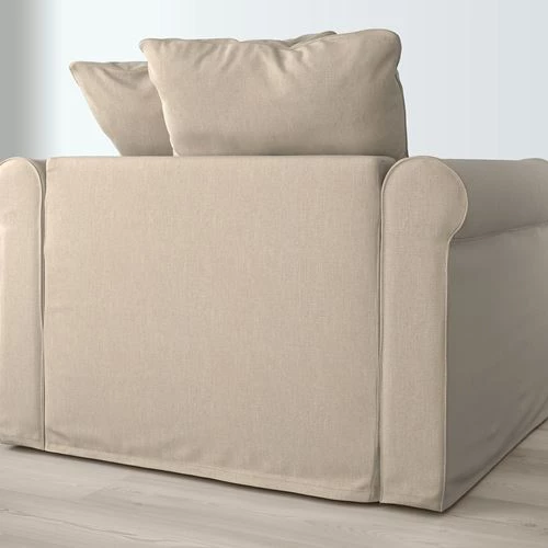 Кресло-кровать - IKEA GRÖNLID/GRONLID/ГРЕНЛИД/ГРЁНЛИД ИКЕА, 49х117х164 см, бежевый (изображение №6)