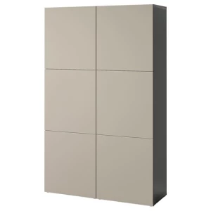 Комбинация для хранения - IKEA BESTÅ/BESTA, 120x42x193 см, серый, Беста/Бесто ИКЕА