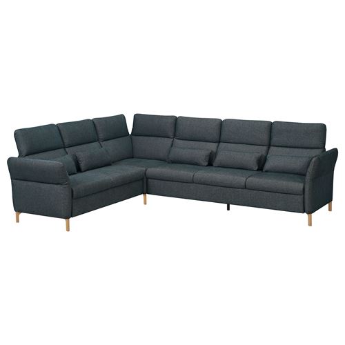 5-местный угловой диван и шезлонг - IKEA FAMMARP, 108x109см, черный, ФАММАРП ИКЕА
