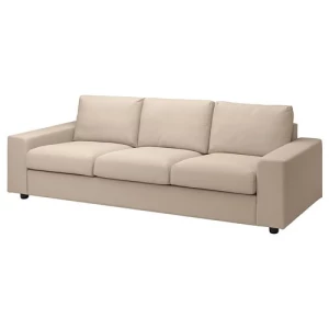 Диван 3-местный - IKEA VIMLE, 255х98х83 см, бежевый, ВИМЛЕ ИКЕА