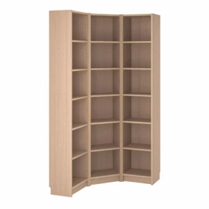 Угловой книжный шкаф - BILLY IKEA/БИЛЛИ ИКЕА, 28х95х202 см, светло-коричневый