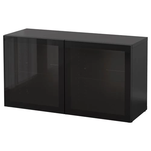 Шкаф - IKEA BESTÅ/BESTA/Бесто ИКЕА, 120x42x64 см,черный (изображение №1)