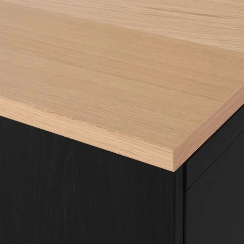 Комбинация для хранения - IKEA BESTÅ/BESTA/ БЕСТО ИКЕА, 180x42x76 см, черный (изображение №3)