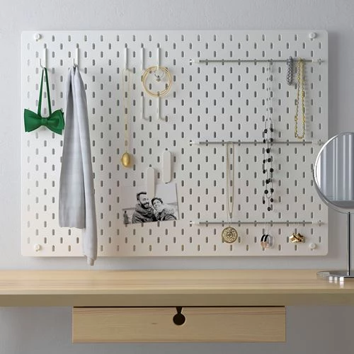 Комбинированная перфорированная доска  - SKÅDIS / SKАDIS IKEA/ СКОДИС  ИКЕА,  76х56 см, белый (изображение №1)