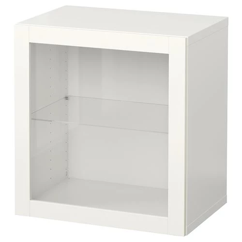 Настенный шкаф - IKEA BESTÅ/BESTA, 60x42x64 см, белый, БЕСТО ИКЕА (изображение №1)