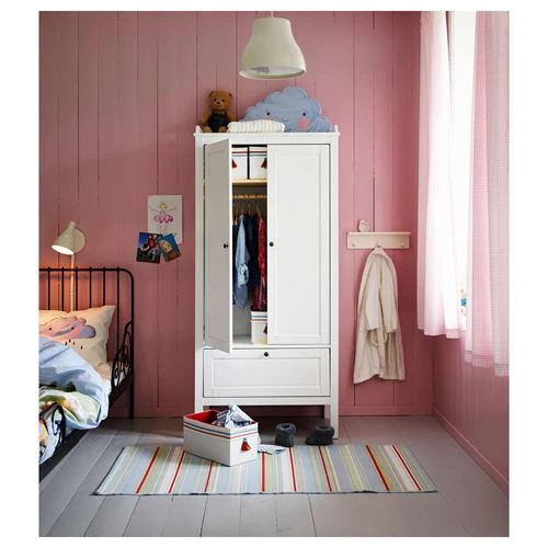 Шкаф детский - IKEA SUNDVIK, 80x50x171 см, белый, СУНДВИК ИКЕА (изображение №4)