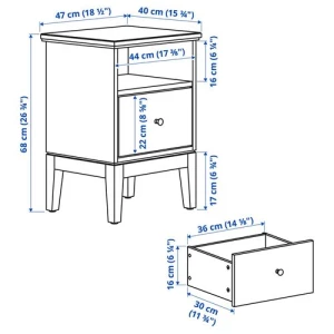 Тумба прикроватная - IKEA IDANAS/IDANÄS, 47x40 см, темно-коричневый ИДАНЭС ИКЕА