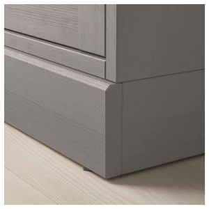 Шкаф со стеклянными дверцами- HAVSTA IKEA/ ХАВСТА ИКЕА, 81x212x47 см, серый