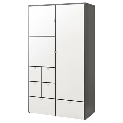 Платяной шкаф  - VIHALS IKEA/ ВИХАЛС ИКЕА, 122x59x216, белый (изображение №1)