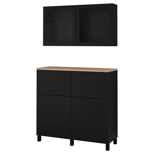 Комбинация для хранения - IKEA BESTÅ/BESTA/Беста/Бесто ИКЕА, 120x42x240 см, черный