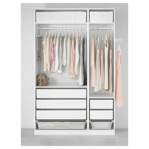 Гардероб - IKEA PAX/TYSSEDAL, 150x60x236 см, белый ПАКС/ТИССЕДАЛЬ ИКЕА (изображение №3)
