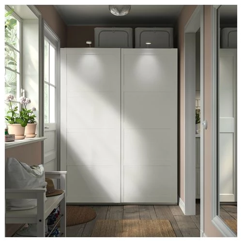 Шкаф-купе - IKEA PAX/BERGSBO/ПАКС/БЕРГСБУ ИКЕА, 150x66x201 см, белый (изображение №4)