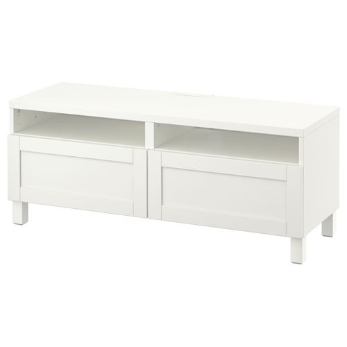 Тумба под ТВ - IKEA BESTÅ/BESTA, 120x42x48 см, белый, Бесто ИКЕА