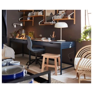 Офисный стул - IKEA LÅNGFJÄLL/LANGFJALL, 68x68x92см, синий, ЛОНГФЬЕЛЛЬ ИКЕА
