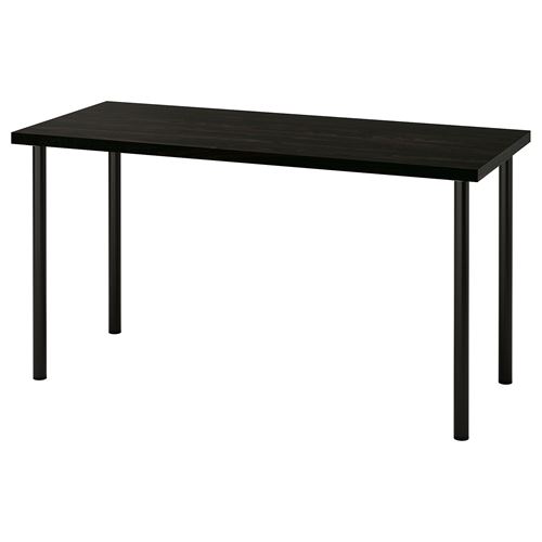 Письменный стол - IKEA LAGKAPTEN/ADILS, 140х60 см, черный, ЛАГКАПТЕН/АДИЛЬС ИКЕА