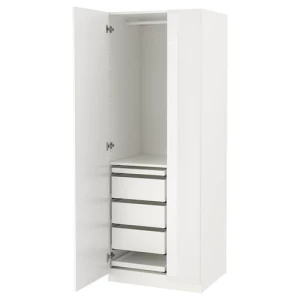 Платяной шкаф - IKEA PAX/FARDAL, 75x60x201 см, белый ПАКС/ФАРДАЛЬ ИКЕА