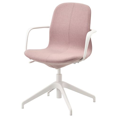 Офисный стул - IKEA LÅNGFJÄLL/LANGFJALL, 67x67x92см, розовый ЛЭНГФЬЕЛЛЬ ИКЕА