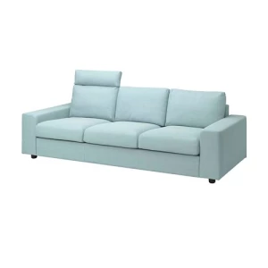 Диван 3-местный - IKEA VIMLE, 255х98х83 см, голубой, ВИМЛЕ ИКЕА