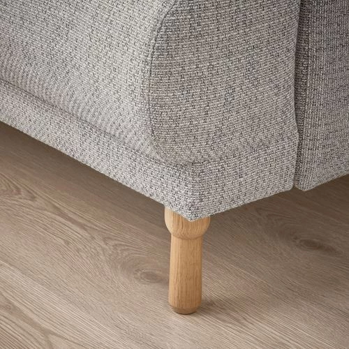 2-местный диван - IKEA LÅNGARYD/LANGARYD, 90x198см, серый/светло-серый, ЛОНГАРИД ИКЕА (изображение №5)
