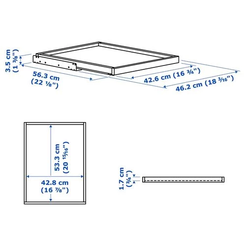 Выдвижная полка - IKEA KOMPLEMENT, 50x58 см, бежевый КОМПЛИМЕНТ ИКЕА (изображение №2)