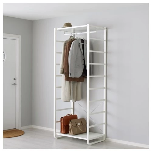 Открытый шкаф - IKEA ELVARLI/ЭЛВАРЛИ ИКЕА, 216х55х85 см, белый (изображение №2)