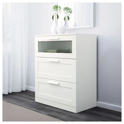Комплект мебели д/спальни  - IKEA BRIMNES, 140х200 см, белый, БРИМНЭС ИКЕА (изображение №4)
