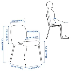 Стул - IKEA KARLPETTER/SEFAST, зеленый/металлик, ИКЕА