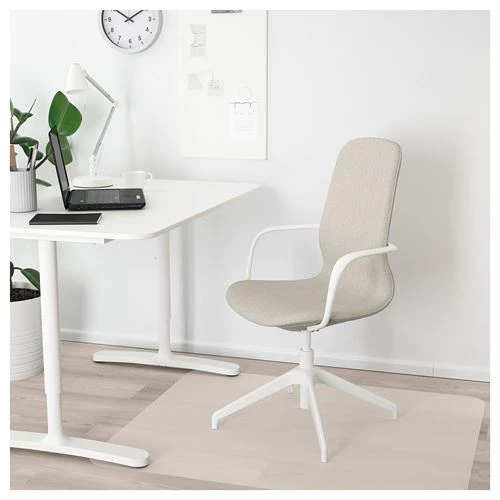 Офисный стул - IKEA LÅNGFJÄLL /LANGFJALL, 67x67x104см, белый, ЛОНГФЬЕЛЛЬ ИКЕА (изображение №2)