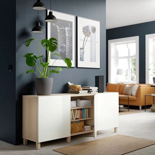 Комбинация для хранения - IKEA BESTÅ/BESTA/ БЕСТА/БЕСТО ИКЕА, 180x40x74 см, белый (изображение №2)