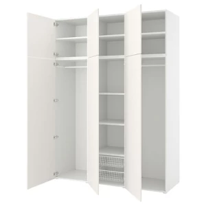 Платяной шкаф - IKEA PLATSA/FONNES  / ПЛАТСА/ФОННЕС ИКЕА, 180x57x241, белый