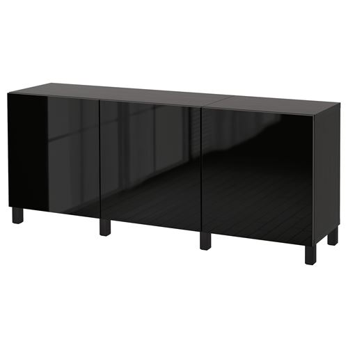 Комбинация для хранения - IKEA BESTÅ/BESTA /БЕСТА/БЕСТОИКЕА, 180x42x74 см, черный