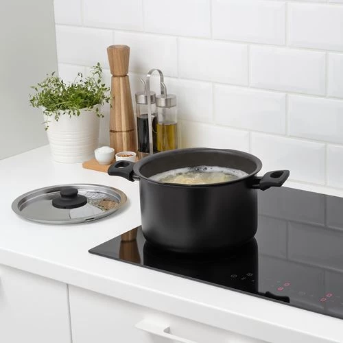 Кастрюля с крышкой - IKEA HEMLAGAD, 5 л, черный ХЕМЛАГАД ИКЕА (изображение №2)
