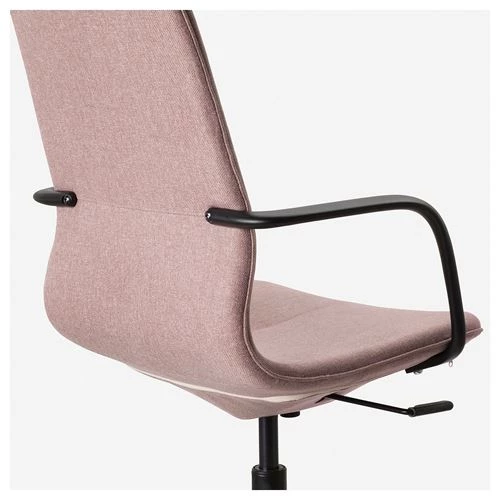 Офисный стул - IKEA LÅNGFJÄLL /LANGFJALL, 67x67x104см, розовый, ЛОНГФЬЕЛЛЬ ИКЕА (изображение №3)