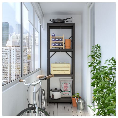 Стеллаж - IKEA BROR, 65х40х190 см, черный, БРУР ИКЕА