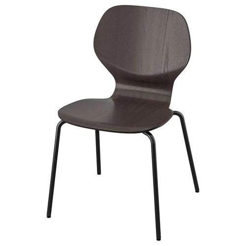 Стул - IKEA SIGTRYGG/SEFAST, 82х52х50 см, темно-коричневый/черный, ИКЕА (изображение №1)