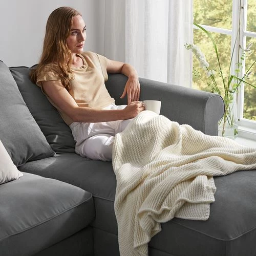 2-местный диван и шезлонг - IKEA GRÖNLID/GRONLID, 98x258см, серый, ГРЕНЛИД ИКЕА (изображение №5)