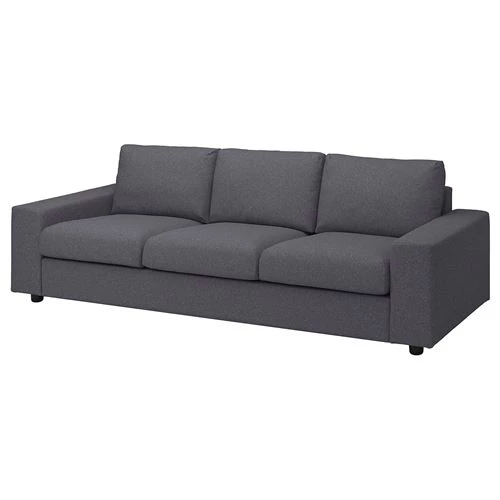 Диван 3-местный - IKEA VIMLE, 255х98х83 см, серый, ВИМЛЕ ИКЕА (изображение №1)