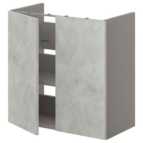 Тумба для раковины - ENHET IKEA/ ЭНХЕТ ИКЕА,  60x32x60 см, серый