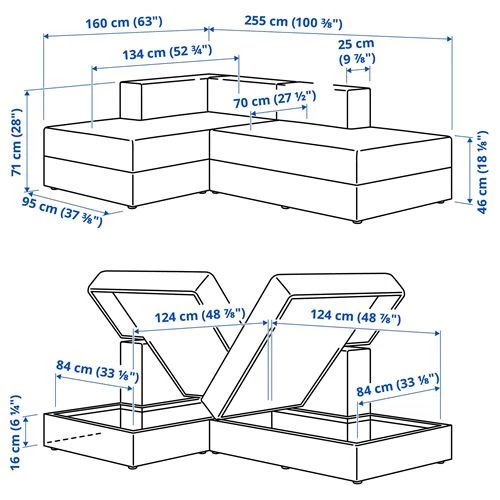 Диван угловой - IKEA JÄTTEBO/JATTEBO, 71x160x229см, зеленый, ЙЕТТЕБО ИКЕА (изображение №7)