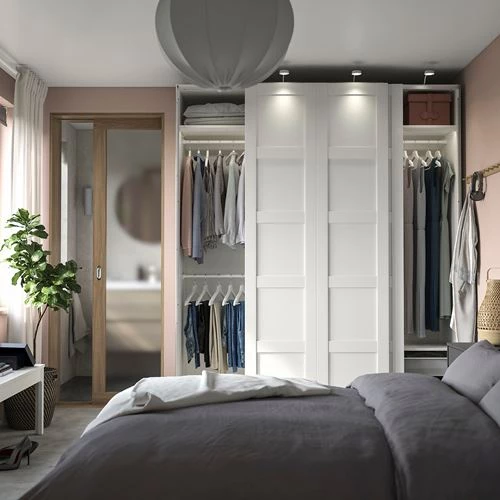 Шкаф-купе - IKEA PAX/BERGSBO/ ПАКС/БЕРГСБУ ИКЕА, 200x66x201 см, белый (изображение №3)