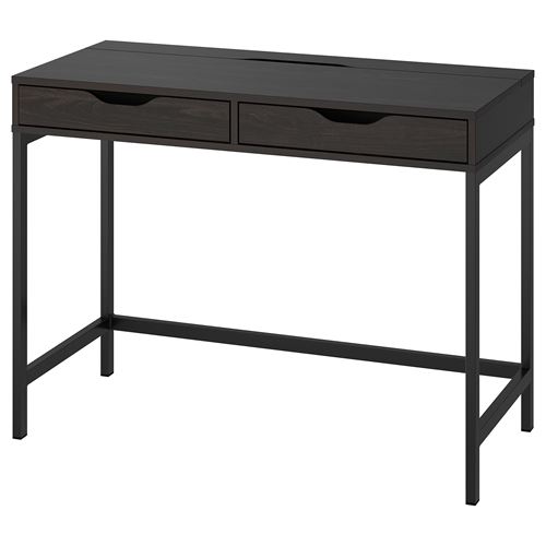 Письменный стол с ящиками - IKEA ALEX, 100x48 см, черно-коричневый, АЛЕКС ИКЕА