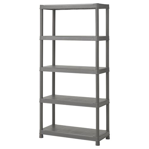 Стеллаж - IKEA RUNMARÖ/RUNMARO, 90х40х182 см, темно-серый, РУНМАРО ИКЕА
