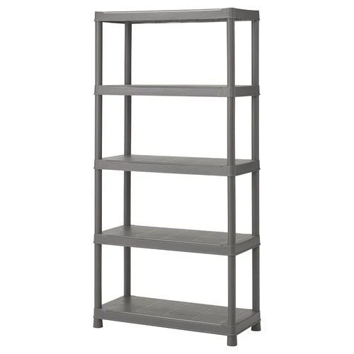 Стеллаж - IKEA RUNMARÖ/RUNMARO, 90х40х182 см, темно-серый, РУНМАРО ИКЕА (изображение №1)