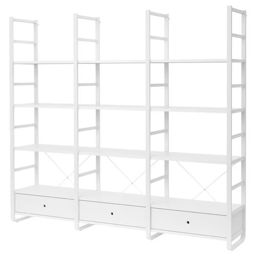 Открытый шкаф - IKEA ELVARLI/ЭЛВАРЛИ ИКЕА, 245х40х216 см, белый (изображение №1)