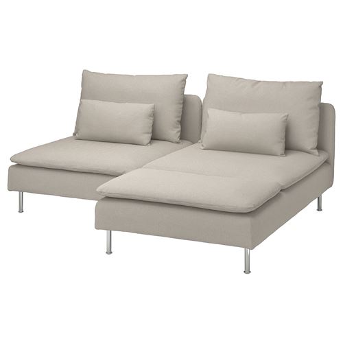 2-местный диван - IKEA SÖDERHAMN/SODERHAMN, 99x186см, серый/светло-серый, СЕДЕРХАМН ИКЕА
