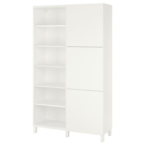 Книжный шкаф с дверцей - IKEA BESTA, 120x42x202 см, белый, БЕСТА ИКЕА